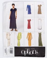 2299  Vogue EZ DRESS LENGTHS, TUNIC SLEEVES OR NOT, SKIRT KNIT PATTERN 14-24 2 SIZES CHOICE